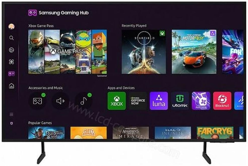Samsung 50 inch Crystal UHD U8005 4K Smart TV, ongelooflijke kleuren met Crystal Processor 4K, luister naar alle luidsprekers met Q-Symphony, beschermde gegevens, Knox Security en Gaming Hub(65"/Crystal UHD 4K DU7105 2024)