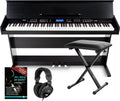 FunKey DP-88 II digitale piano zwart set met Economy keyboardbank, koptelefoon en pianomethode