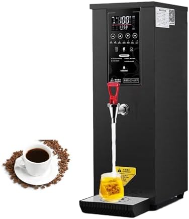 Commerciële warmwaterdispenser van 25 liter, 3000W elektrische tafelmodel boiler met lcd-display, snelle stapsgewijze verwarming voor thee, koffie, hotels, cafés en restaurants.(Zwart)