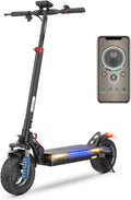 iScooter 800 W elektrische step voor volwassenen, maximale looptijd van 40 km, opvouwbare elektrische step, 10 inch, bediening via app, maximale belasting 120 kg, verstelbaar stuur, quad-ophanging
