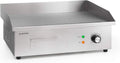 Klarstein Elektrische grill, grillplaat, elektrische grillplaat, tafelgrill, elektrische grill van roestvrij staal, spatbescherming en opvangbak, glad XL grilloppervlak: 54,5 x 35 cm, traploos 50-300