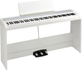 KORG B2SP digitale piano met 88 gewogen toetsen en houten standaard met pedaalbord - wit
