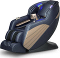 Massagestoel met Bluetooth, full-body 3D-massage en USB-oplaadbaar, voor thuis en op kantoor(Blauw)